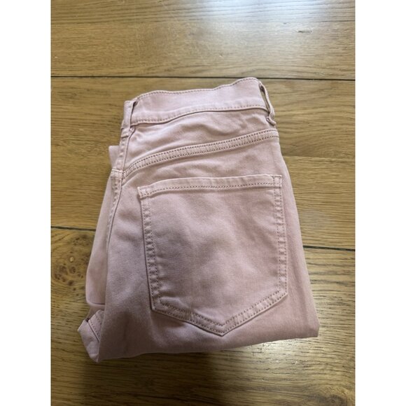 Express Skinny High Rise Pants Size 4R Pink Stretch Classic City Preppy Office - Picture 12 of 13